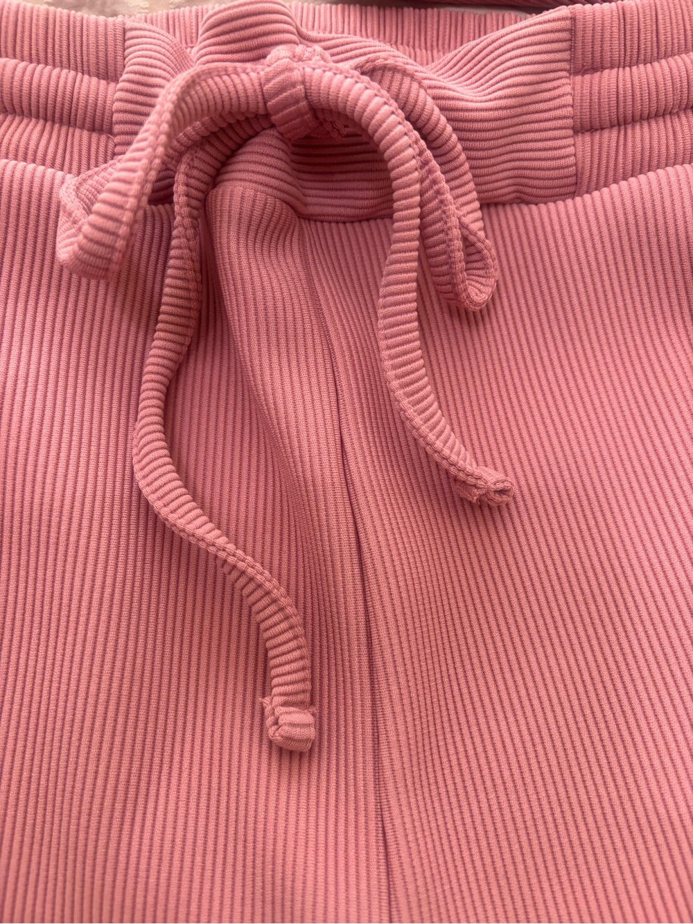 ZENANA Ribbed Lounge Set Dusty Rose Batwing Top Wide Leg Pants M NWOT - Picture 9 of 9